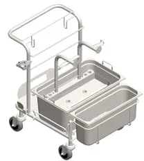 PPS Pfennig Reinraum Systemwagen Clino CR 1 MF-GMP 3514300  , Maße: 74 x 57 x 71 cm