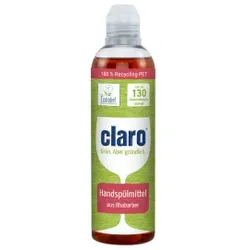 claro Rhabarber Handgeschirrspülmittel , Geschirrreiniger schont die Umwelt und die Hände, 500 ml - Flasche