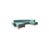 miuform Wohnlandschaft Webstoff 330 cm türkis/Petrol