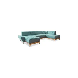 miuform Wohnlandschaft Webstoff 330 cm türkis/Petrol