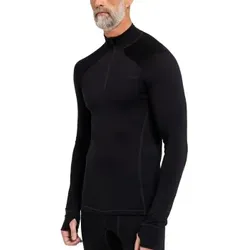 Dovre Wool Zip Single Jersey Schwarz Wolle Small Herren