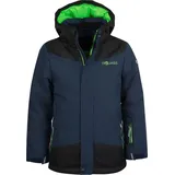 TROLLKIDS Norefjell Jacke - Navy Melange / Bright Green - 92 cm