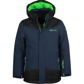 TROLLKIDS Norefjell Jacke - Navy Melange / Bright Green - 92 cm