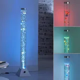just light. LED-Stehlampe Wassersäule Kunststoff Silber