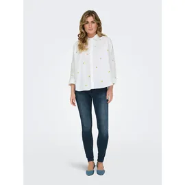 Only Hemdbluse ONLNEW LINA GRACE LS EMB Shirt Weiß S