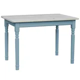 k koma Blau Esstisch Küchentisch Tisch MASSIV Kiefer Holz Landhausstil - NEU (80 x 80 cm)