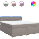 vidaXL Boxspringbett 180 x 200 cm Taupe