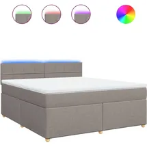 vidaXL Boxspringbett 180 x 200 cm Taupe