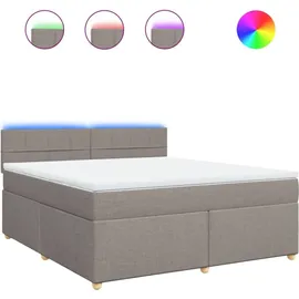 vidaXL Boxspringbett 180 x 200 cm Taupe
