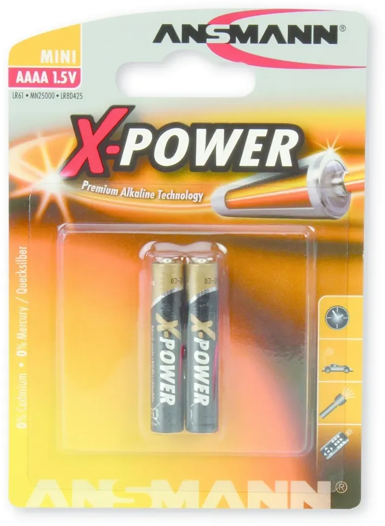 Preisvergleich Produktbild Ansmann X-Power AAAA, 1x 2 Einwegbatterie Alkali