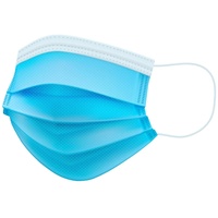 500x BLAU medizinische OP Maske in blau 3-lagig Atemschutzmasken Typ IIR CE DIN EN 14683:2019