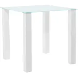 Mid.you Esstisch Norma, Weiß, Glas, Holzwerkstoff, eckig, 160x76x90 cm, gastro- und objekttauglich, Esszimmer, Tische, Esstische