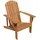 deluke Adirondack-Stuhl MARKUS mit Auflage 60 x 80 x 100 cm braun