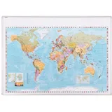 Franken Weltkarte Holz