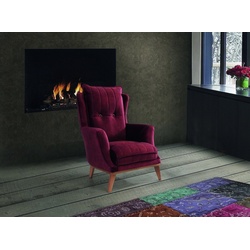 JVmoebel Sessel Luxus Sessel Wohnzimmer Modern Designer Einsitzer Relax Club (Sessel), Made in Europe lila