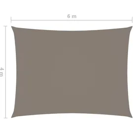vidaXL Sonnensegel Oxford-Gewebe Rechteckig 4x6 m Taupe