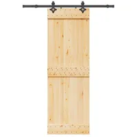 vidaXL Narvik rechts 70 x 210 cm Natürlich/Schwarz