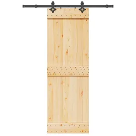 vidaXL Narvik rechts 70 x 210 cm Natürlich/Schwarz