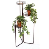 Dandibo - Blumentreppe Metall 90 Cm Blumenständer Mit 3 Ablagen Art.2a Blumenregal Blumensäule Pflanzenständer Pflanzentreppe