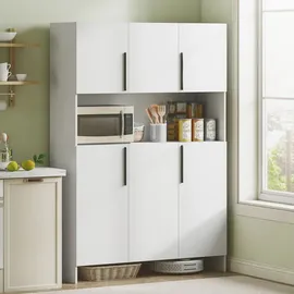 Homcom Küchenbuffet mit Arbeitsplatte 119 x 40 x 175 cm Weiß