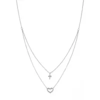FIRETTI Kette mit Anhänger Kreuz Silber 925