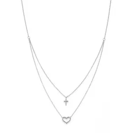 FIRETTI Kette mit Anhänger Kreuz Silber 925
