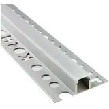 tktrading24 T77 LED Alu Premium Fliesenprofil Bordüre 12mm silber - 1m milky