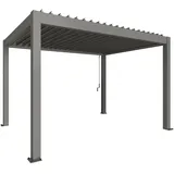 Biohort Pergola 255 cm x 404,5 cm x 312 cm Quarzgrau-Metallic