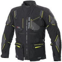 BÜSE Travel Pro Textiljacke wasserdicht - Schwarz/Neon-Gelb - 52