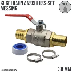 Poolschlauch Kugelhahn Absperrhahn Anschluss-Set PROFI 38 mm - 6-teilig