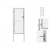 vidaXL Gartentor Verzinkter Stahl 105x250 cm Silbern