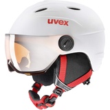 Uvex junior visor pro Kinderskihelm 54-56 cm, 13 white/red mat)