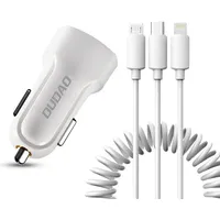 DUDAO Set Schnelles Autoladegert 2x USB 2.4A + USB