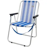 Strandstuhl Aktive Weiß Marineblau 44 x 45 x 76 cm Matrose