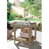 Destiny Merano mit Glasplatte, Polyrattan, pearl shell