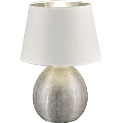 Tisch Lampe Leuchte Schlafzimmer weiß silberfarbig Schreibtsich Wohnraum Reality Leuchten R50631089