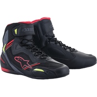 Alpinestars Faster 3 Rideknit Motorradschuhe - Schwarz/Rot/Neon-Gelb / 7