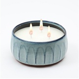 MARELIDA Duftkerze Citronella | Echtwachs Terracotta blau