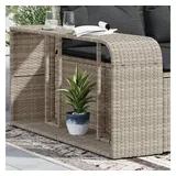 vidaXL Outdoor-Rgale 2 Stk. Hellgrau Poly Rattan