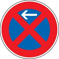 Verkehrszeichen Absolutes Haltverbot Anfang, Nr.283-10, rechts, Aluminium RA1, Ø 420mm