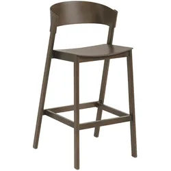 Muuto Cover Barhocker, höhe 75 cm, eiche dunkel gebeizt