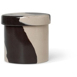 Ferm Living - Inlay Steinzeug Behälter, Ø 9,8 cm, sand / braun