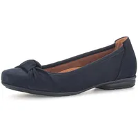 Gabor Ballerina »FLORENZ«, Business Schuhe, Slipper mit modischem Knoten, Weite G, Gr. 42, nachtblau-dunkelblau, , 34329720-42