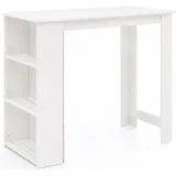 FineBuy Bartisch 120 x 107,5 x 60 cm Weiß
