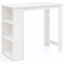 FineBuy Bartisch 120 x 107,5 x 60 cm Weiß