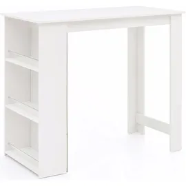 FineBuy Bartisch 120 x 107,5 x 60 cm Weiß