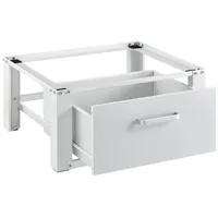 [en.casa] Waschmaschinen-Sockel mit Schublade, Weiß, Max. 150 kg