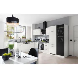 kochstation Winkelküche L-Form 220 cm weiß
