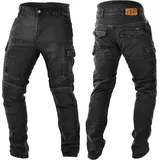 Trilobite Acid Scrambler 2.0 Monolayer Motorrad Jeans, schwarz, 36/32