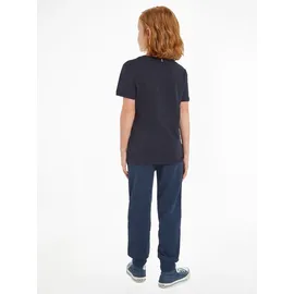 Tommy Hilfiger Jungen T-Shirt Kurzarm Rundhalsausschnitt, Blau (Sky Captain), 3 Jahre